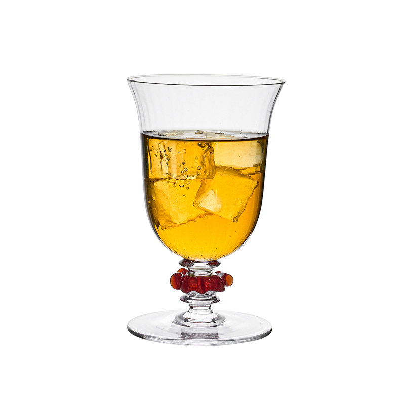 Nell Ruffle Goblet, Ruby