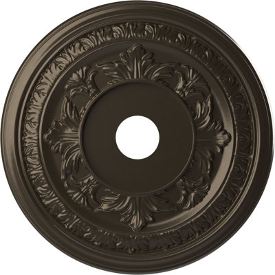 EnduraForm PVC Baltimore Thermoformed Ceiling Medallion, 10"OD x 3 1/2"ID x 3/4"P (Fits Canopies up to 4 1/4"), Metallic Dark Bronze