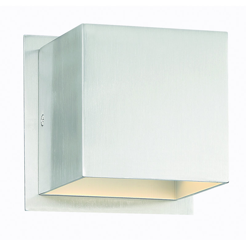 Plafonnier encastré 1 lumière DEL à intensité variable Wars, Nickel satiné