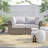 Fully Assembled 66" Outdoor Wicker Loveseat With Cushions
