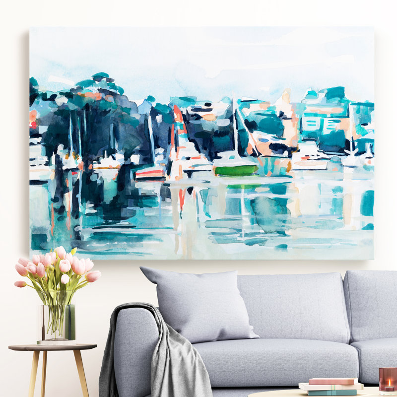 «Watercolor Bay II», reproduction sur toile, H 48 po x l 36 po x P 1 po, Toile tendue