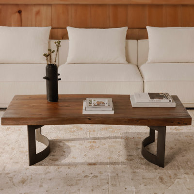 Table basse en bois massif Burnell