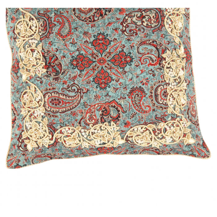 Square Pillow Cover & Insert, 20"H x 20"W, Buccaneer Paisley