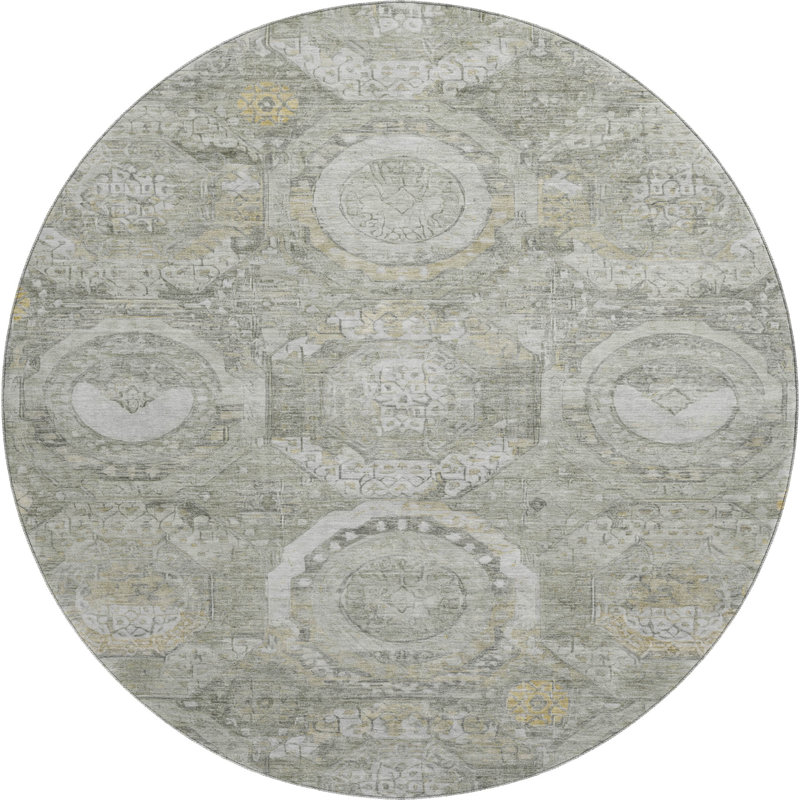Tapis Premium lavable à la machine Honig AMF1661, Rond 8 pi