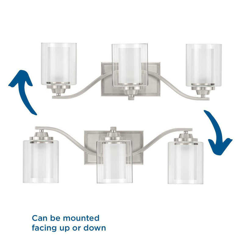 Annon 3 - Light Dimmable Vanity Light, Brushed Nickel
