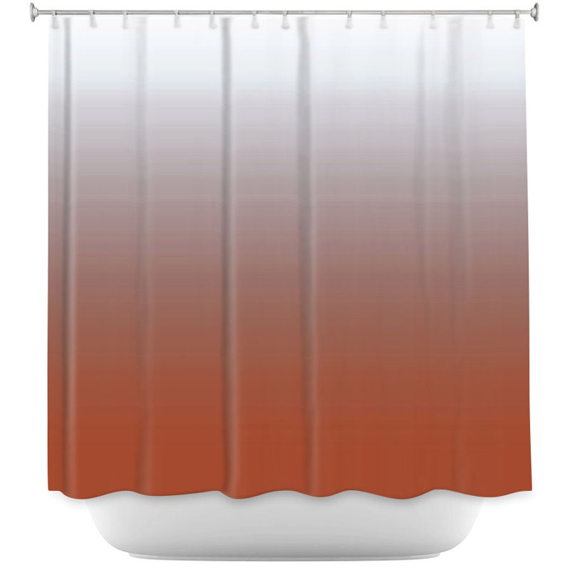 Rideau de douche simple Ombre Airy, Rouge aurore