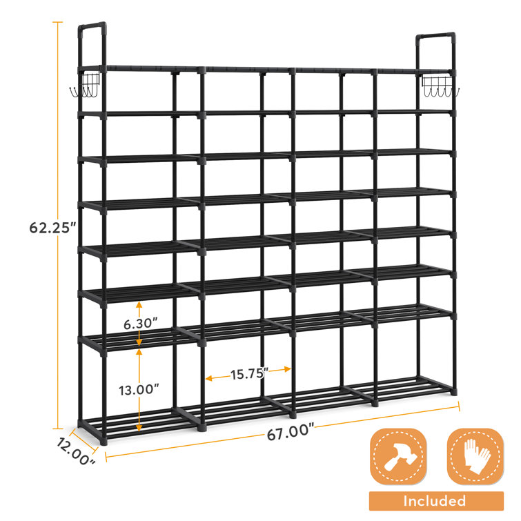 https://assets.wfcdn.com/im/68578265/resize-h755-w755%5Ecompr-r85/2412/241228117/9+Tier+60+Pair+Large+Shoe+Rack+Metal+Shoes+Organizer+with+Hang+Hooks+for+Bedroom.jpg