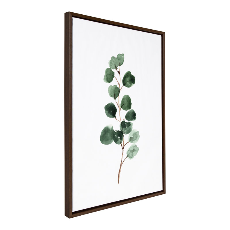 «Eucalyptus 3b» par Maja Mitrovic of Makes My Day Happy, reproduction d'art sur toile encadrée, Brun