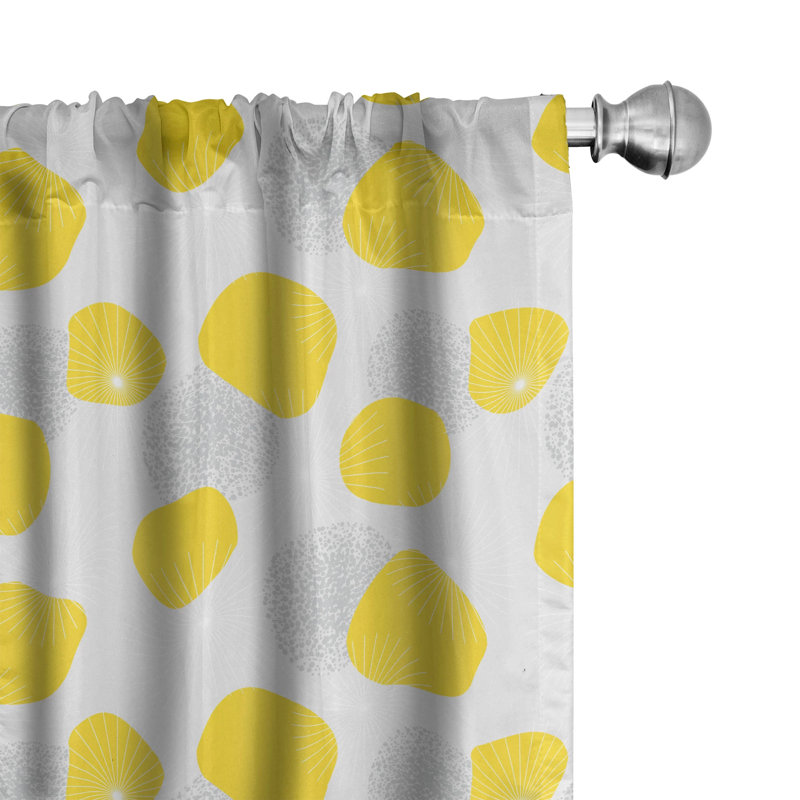 Abstract Animal with Orient Semi-Sheer Rod Pocket Sliding Panels, 28" x 84"