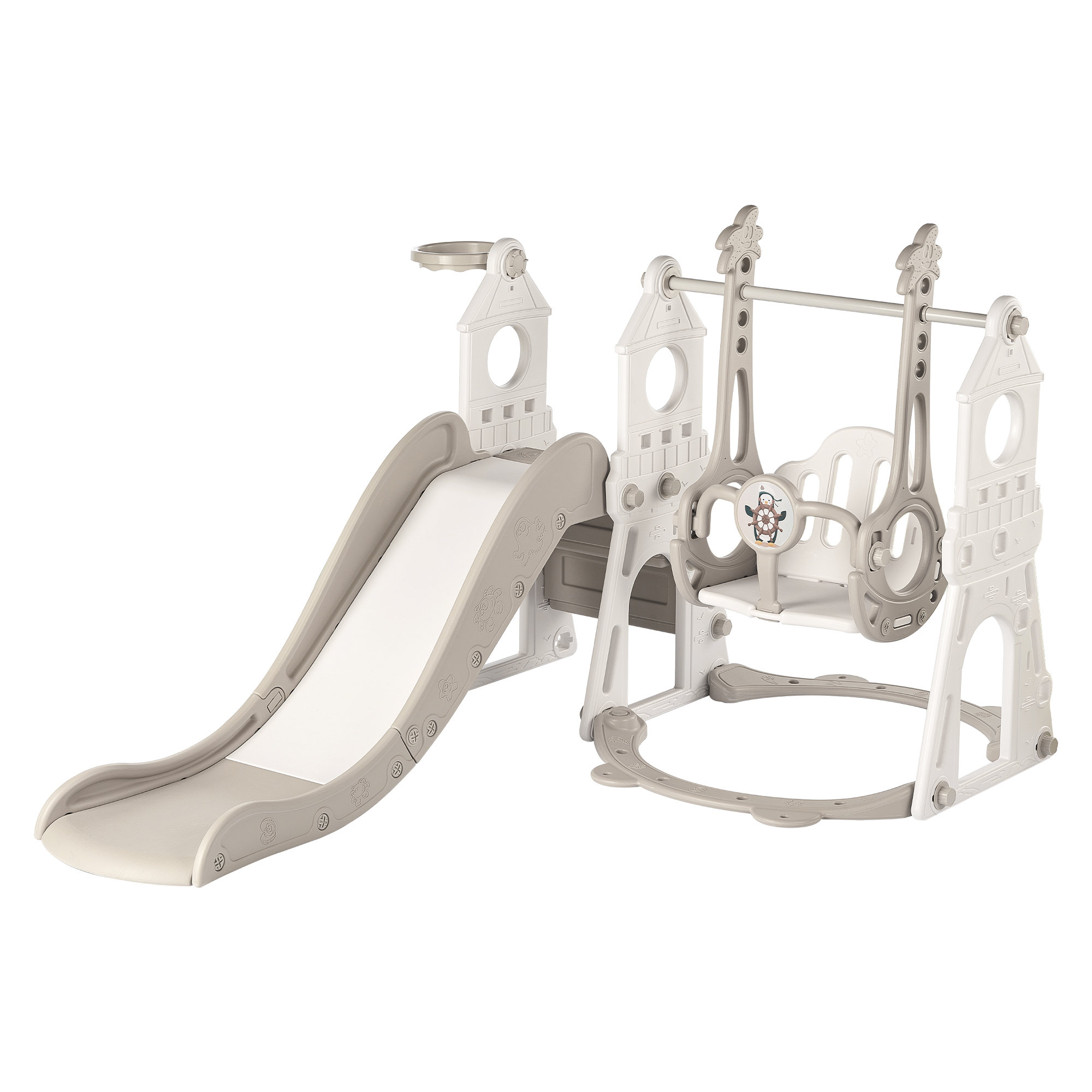 Baby swing and hot sale slide set plastic