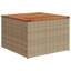  Table de jardin beige et brun PE rotin petit durable-250821956