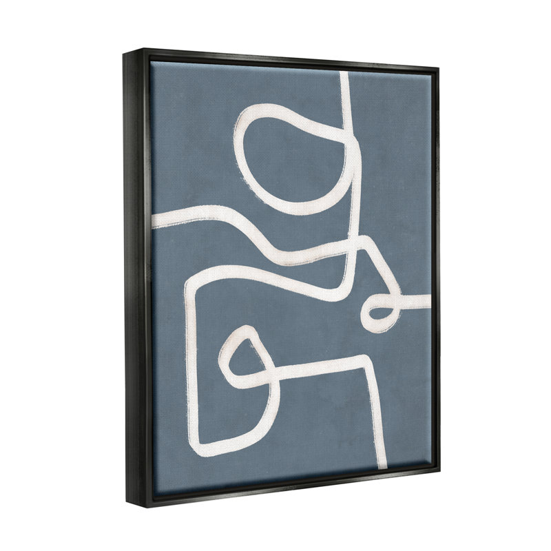 «Abstract Squiggle Shape Contemporary Paint Stroke Design» par Nina Blue - impression sur toile, H 21 po x l 17 po x P 1,7 po