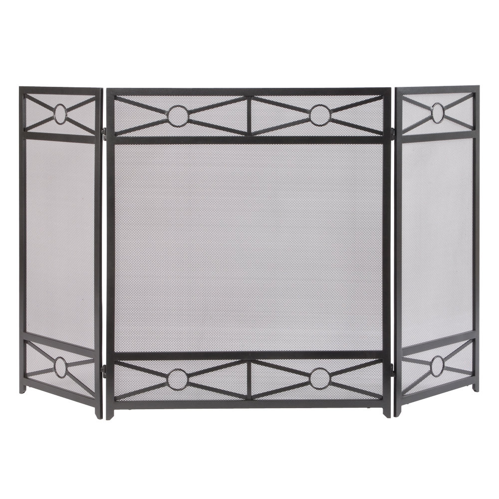 Castille Steel Fireplace Screen Breakwater Bay