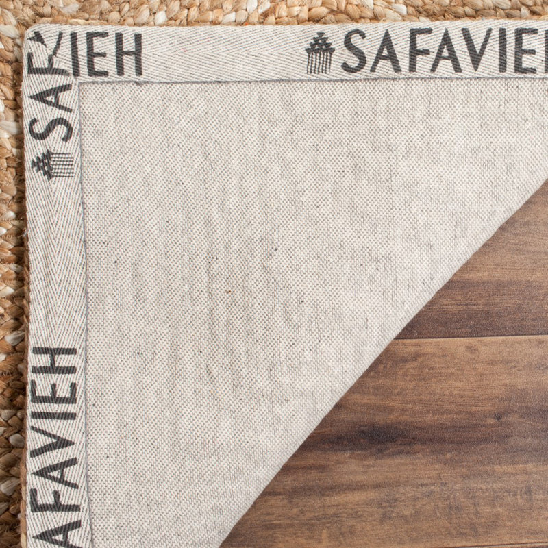 Brambory Natural Fiber Hand Woven Jute Oriental Rug, Rectangle 8' x 10'