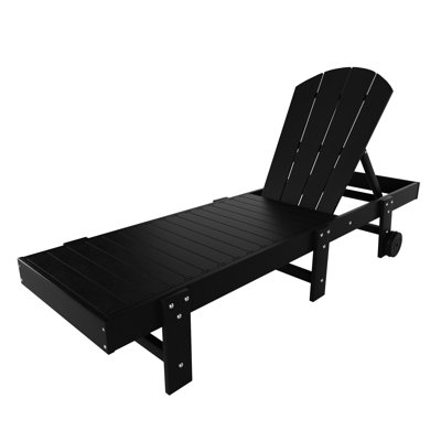 Darmstadt 77.6" Long Outdoor All-Weather Poly Reclining Single Chaise by Highland Dunes