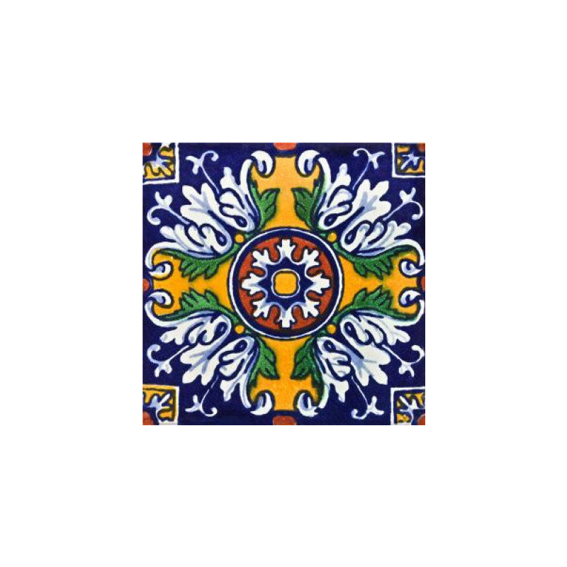 6" x 6" 4pcs TalaMex Aldeno Talavera Mexican Tile