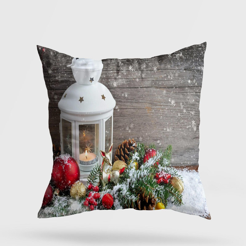Coussin lavable de qualité supérieure, 17,0 x 17,0 pouces, 50% coton / 50% polyester, rembourrage en silicone, fermeture à glissière dissimulée | Doux, confortable et repassable | Parfait pour la décoration intérieure, le salon et la chambre à cou