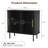 31.7" Sideboard Cabinet with Adjustable Shelves for Dining Room & Kitchen Storage