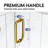 EV Series 55in. - 66in. W x 72in. Frameless Hinged Glass Shower Door | 1 Inches Width Adjustment for Each Size | 3/8 in. Thickness Tempered Clear Glass | Adjustment Uneven Walls-120357064-122499504