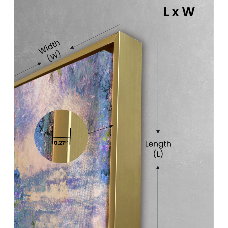 Cadre photo Ragenia, Or brossé, L 32 po x H 22 po