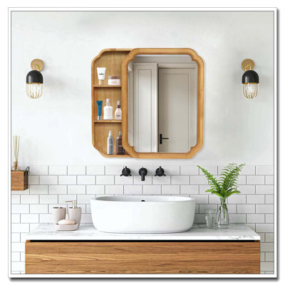 Miroir mural en bois 31,5 "x 23,82"