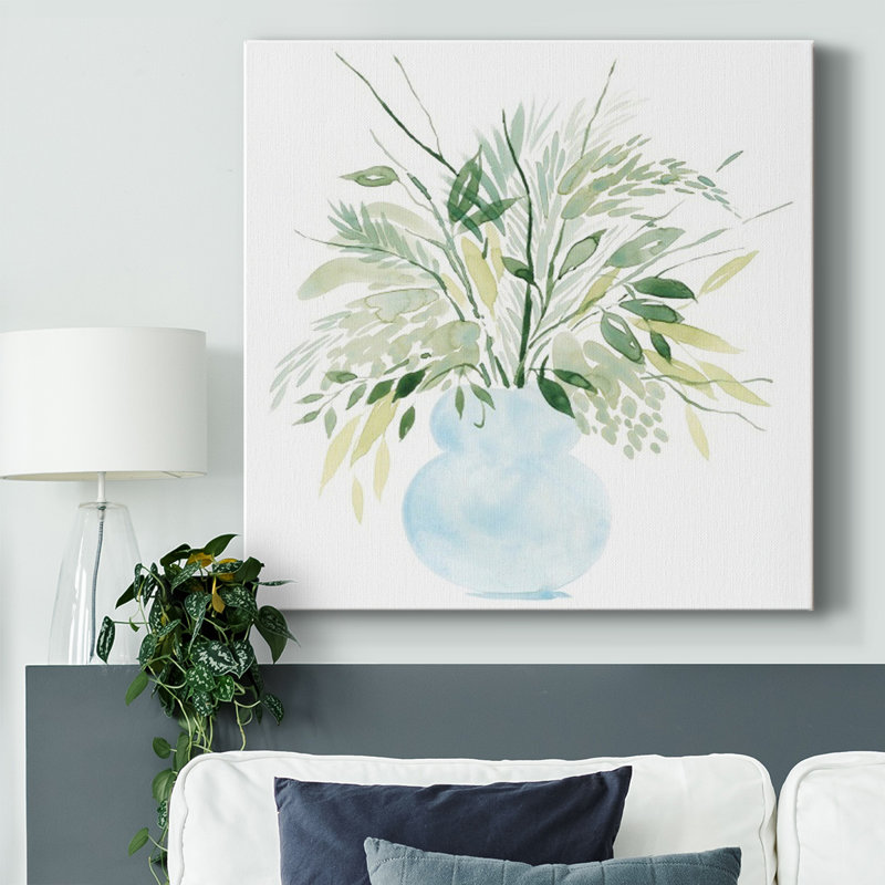 Greenery Bouquet II - impression sur toile tendue, H 40 po x l 40 po x P 1,5 po