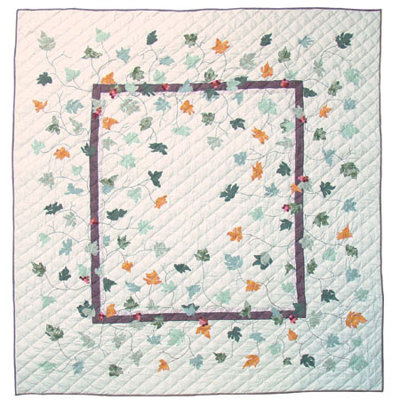 Falling Leaves Traditional Cotton Floral Quilt