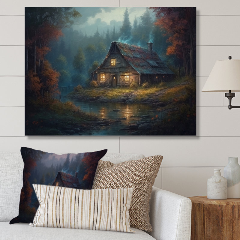«Rumonda Forest Escape Cabin II», reproduction sur toile, H 24 po x l 32 po x P 1 po, Toile tendue