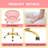 Salon Stool Chair,rolling Stool,hydraulic Hair Salon Chairs,height Adjustable,360 Degrees Rolling Swivel Lash Tech Chair,ergonomic With Backrest Wheels For Tattoo Massage Facial Spa(pink2)-1093081737