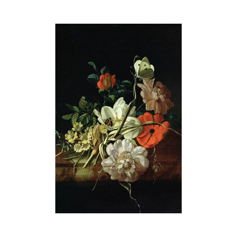 Still Life With Flowers by Rachel Ruysch - Wrapped Canvas Print