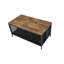 Table basse en chêne antique et finition noire