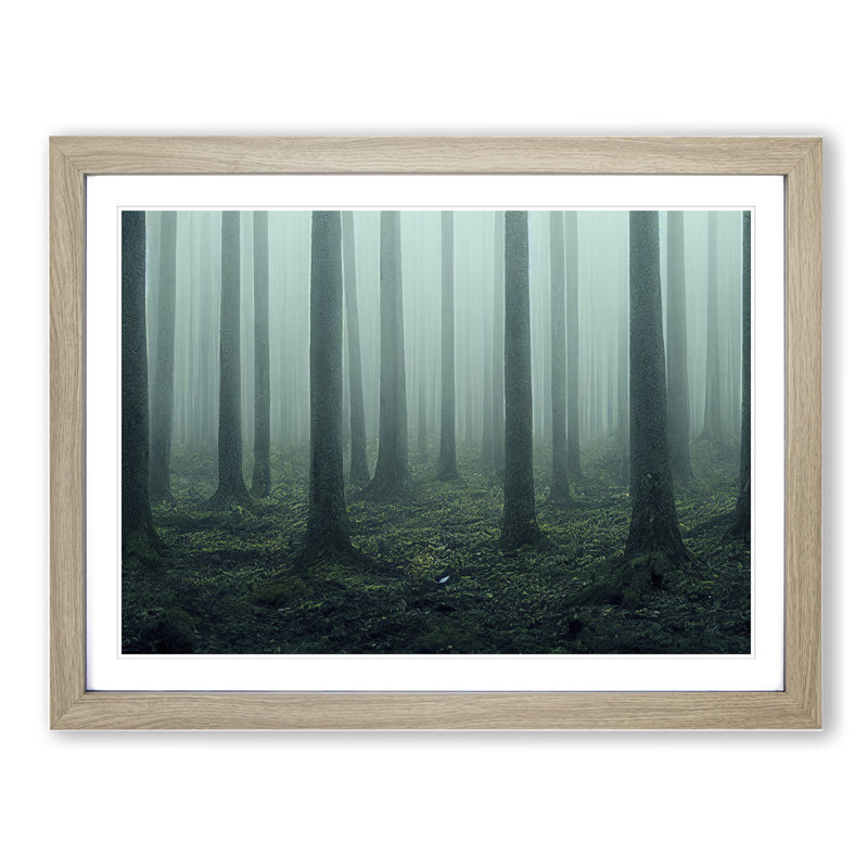 A Captivating Forest - Framed Print, 25cm H x 34cm W x 2cm D, Oak