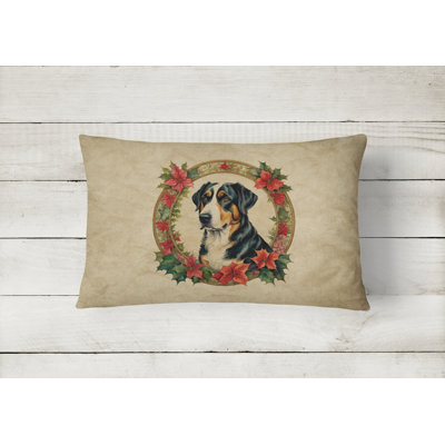 Christmas Flowers Frame Other/No Pattern Outdoor Throw Pillow