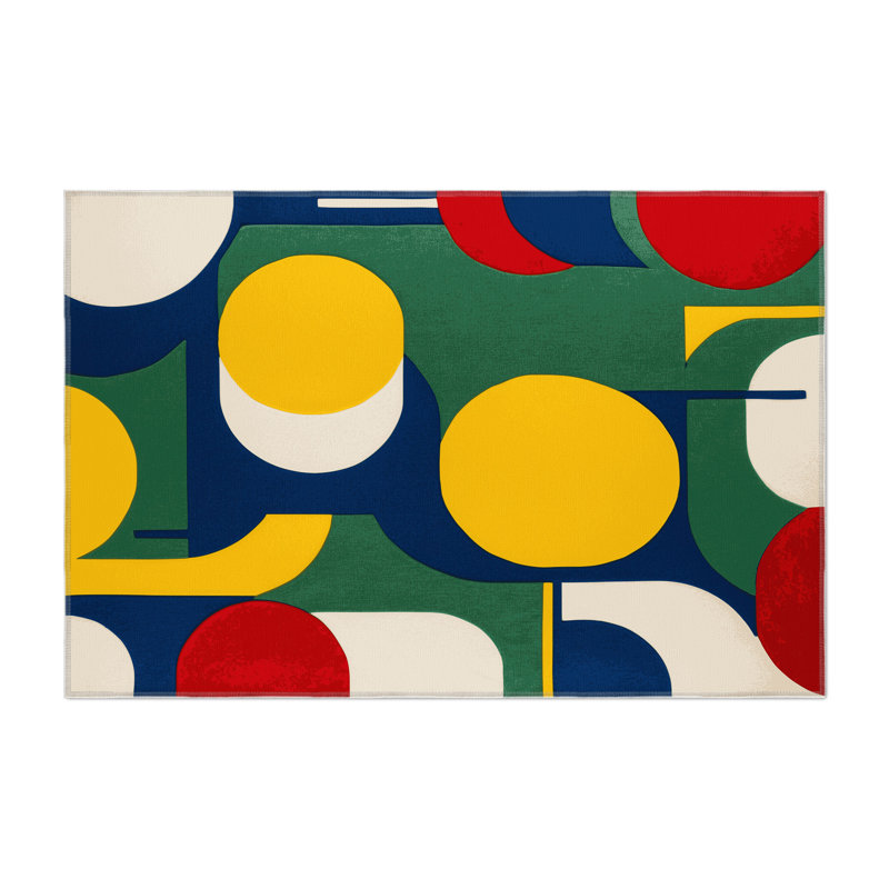 Quirky Zest Indoor And Outdoor Area Rug, Rectangle 4' x 6'
