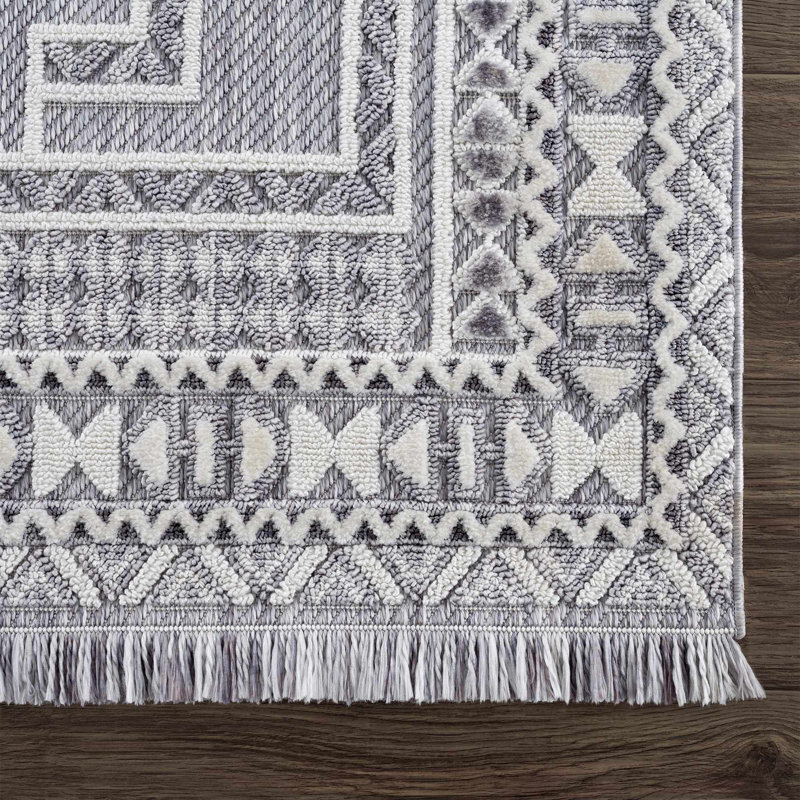 Tapis gris Bahaa, Tapis de couloir 2 pi 7 po x 7 pi 3 po