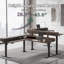 L-Shaped Height Adjustable Standing Desk with Drawers, Upper Shelf and Built-In Storage-664575936
