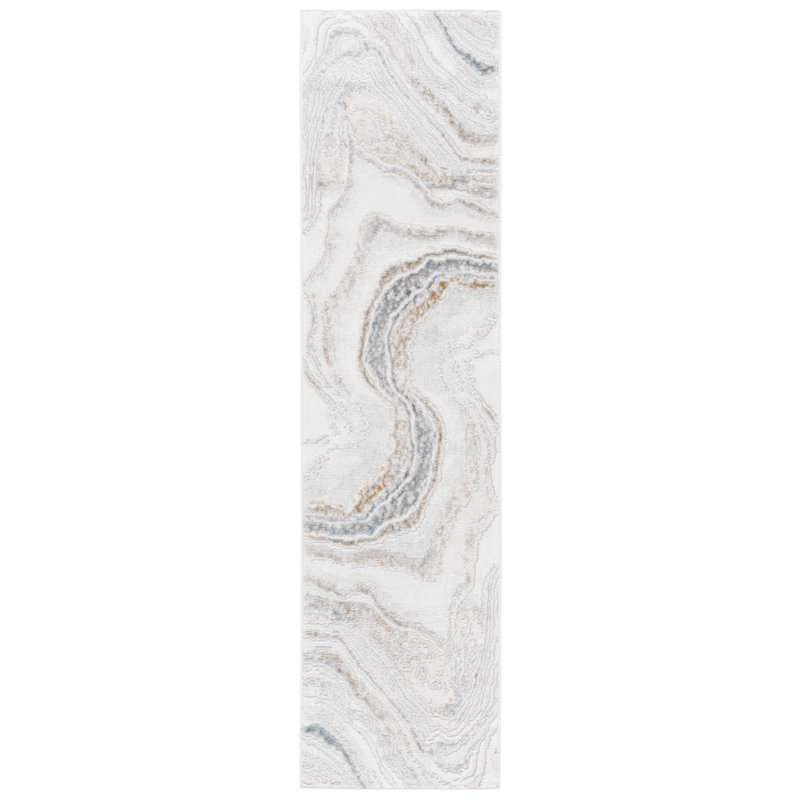 Brenesha Performance Abstract Rug, Runner 2' x 8'