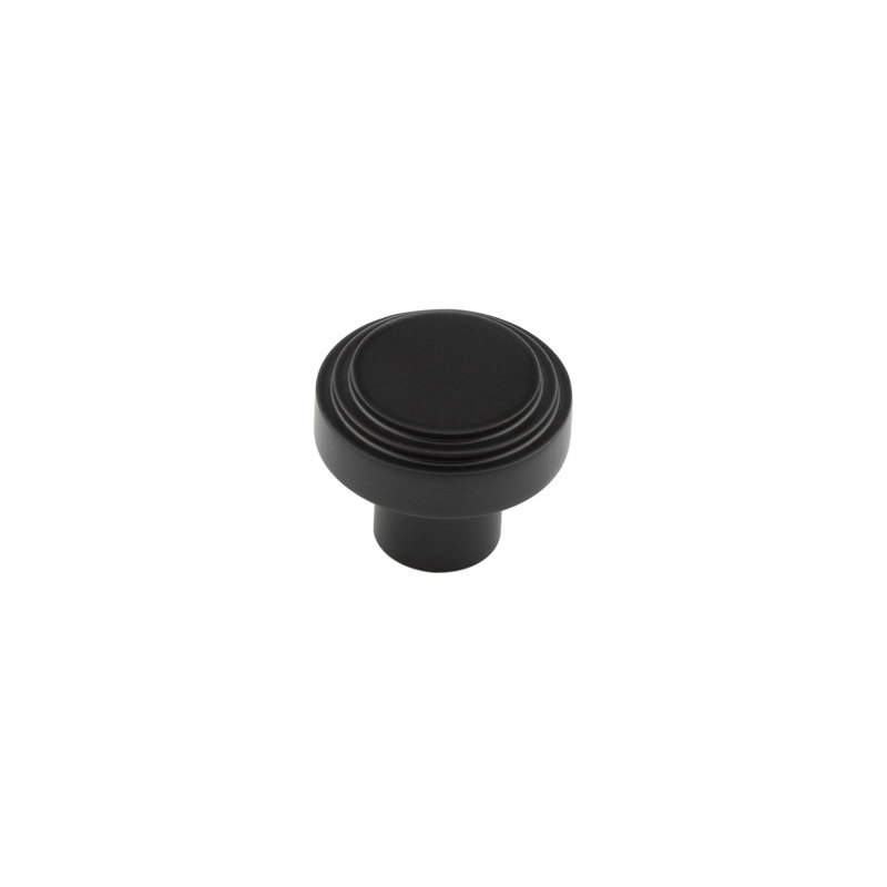Hoxton 30mm Diameter Round Knob, Matt Black
