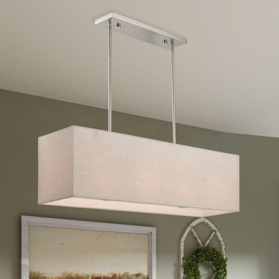 Ashauna 4-Light Dimmable Rectangular Chandelier