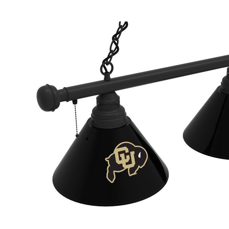 3 - Light Pool Table Lights Pendant, Black, Colorado Buffaloes