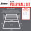 Ensemble de filet de volleyball Franklin Sports Elite Badminton - Badminton de plage ou de cour