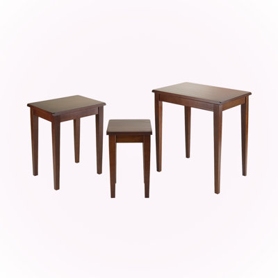 Ivan Walnut 3-Piece Nesting Table Set by Winston Porter