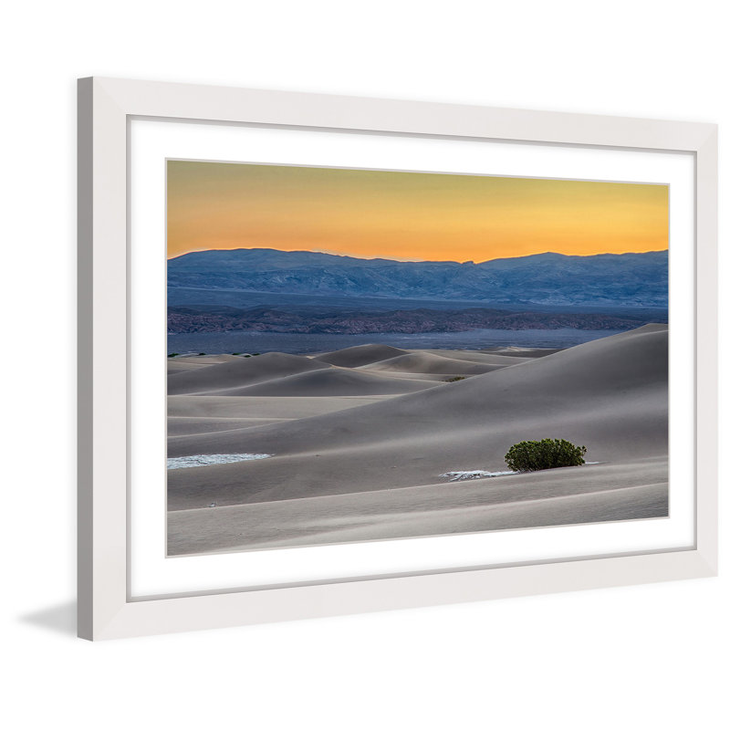 Rolling Sand Hills - Print, 41cm H x 61cm W x 3.81cm D, White, White Framed