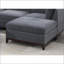 Repose-pieds modulaire en chenille gris clair | Noyer brun | Pieds en bois