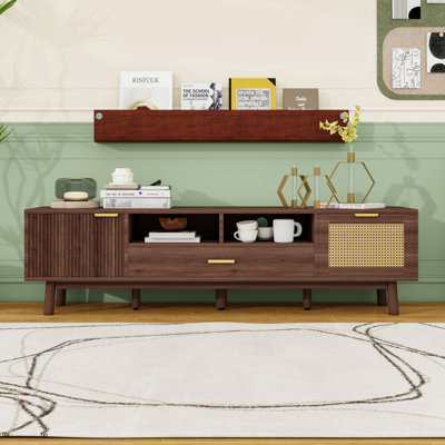 TV Stand For 75" Tvs, TV Cabinet With Soft-Closing Door, Modern TV Consoles For Living Room
