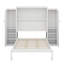 Armoire murale pleine grandeur avec lit escamotable avec 2 garde-robe et tablette de rangement, lit escamotable mural en bois Murphy, cadre de lit plateforme pliable multifonctionnel pour chambre d'amis-1908386251
