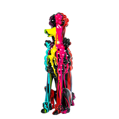 Black Expressionist Poodle 18" tall