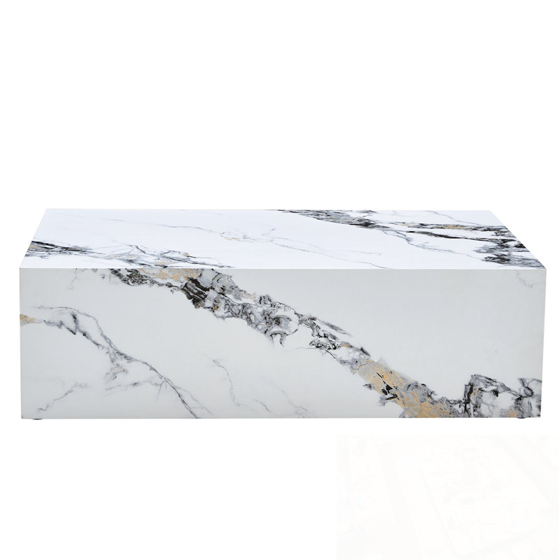 Rectangular Coffee Table With Sturdy Base