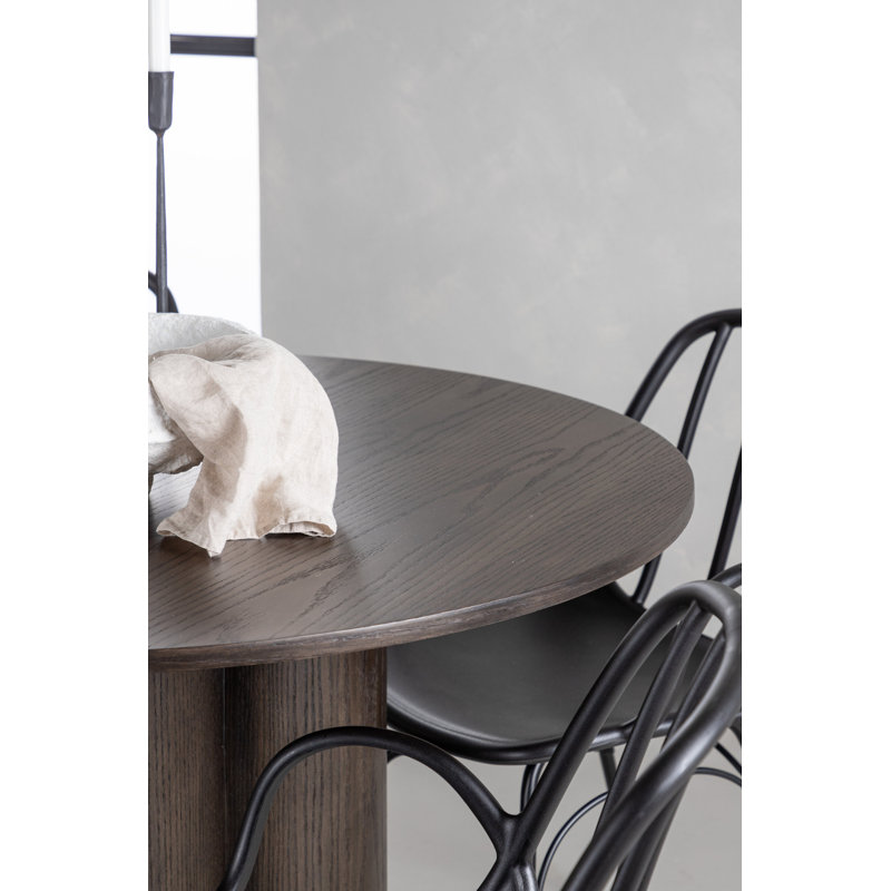 Rutland 4 - Person Dining Set, Black, Brown, Black