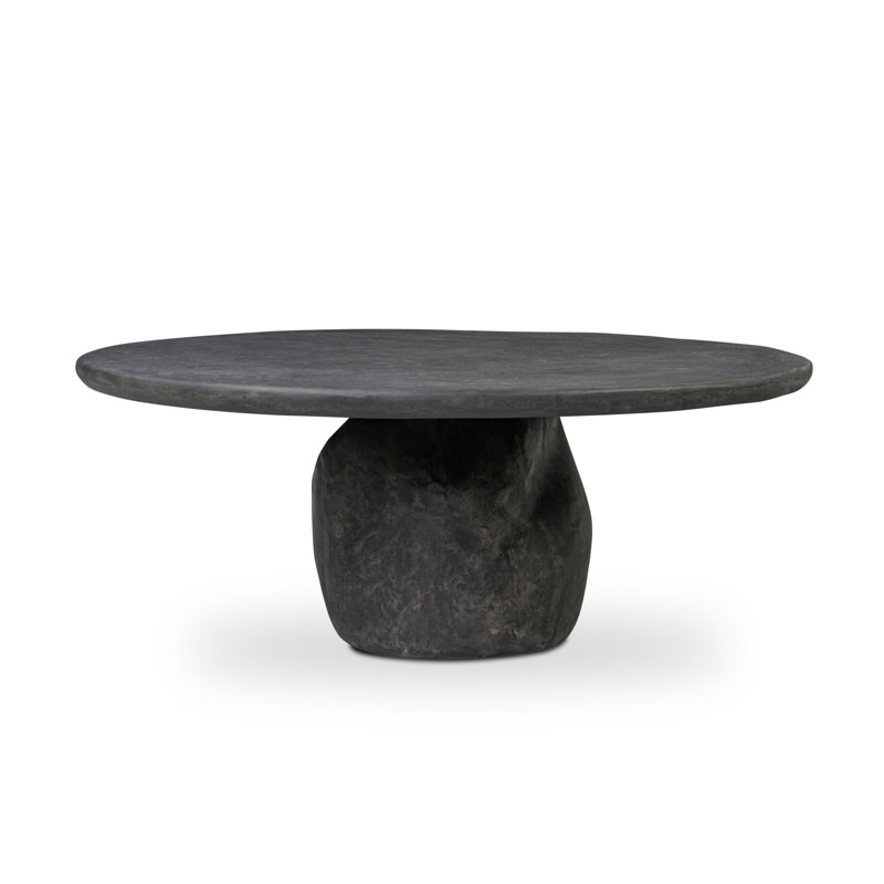 Table basse Lora - Béton texturé noir